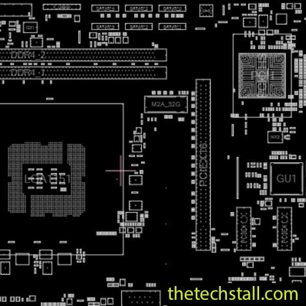 GIGABYTE GA-B250M-D3VX-SI REV1.0&1.01 BoardView File