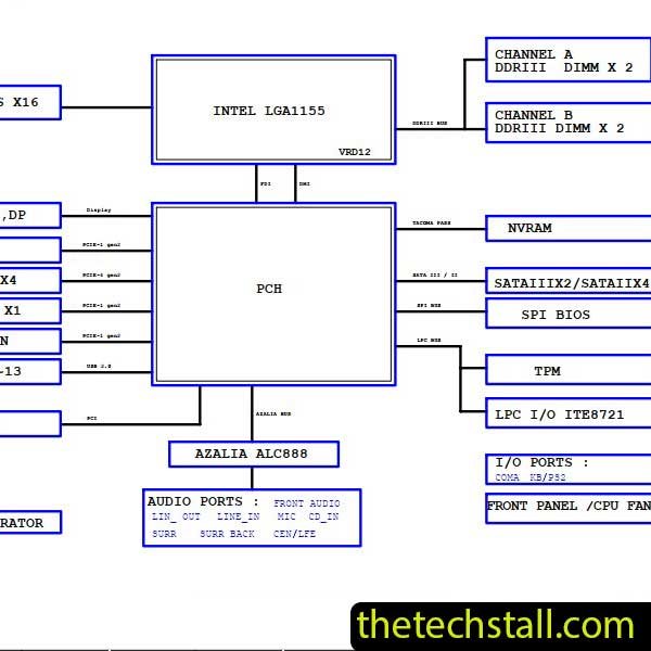 GIGABYTE GA-Z68X-UD4-B3 REV 1.0 Schematic Diagram