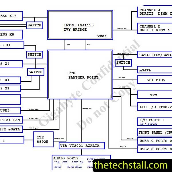 GIGABYTE GA-Z77X-UD3H Schematic Diagram