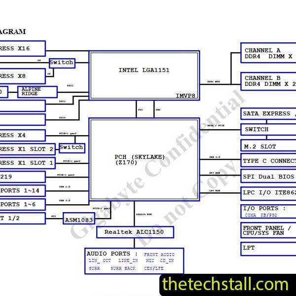 Gigabyte GA-Z170XP-SLI REV1.0 Schematic Diagram