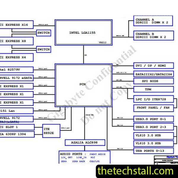 Gigabyte GA-Z77X-UD5H Schematic Diagram