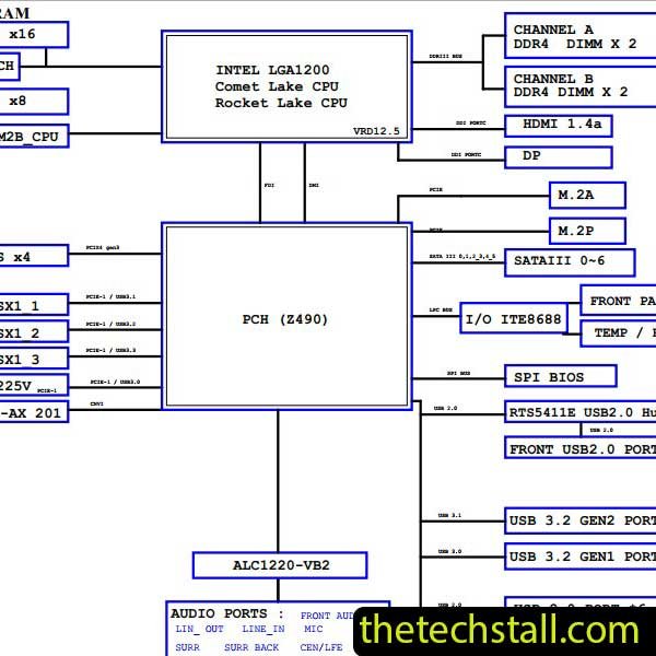 Gigabyte Z490 VISION G REV 1.0 Schematic Diagram