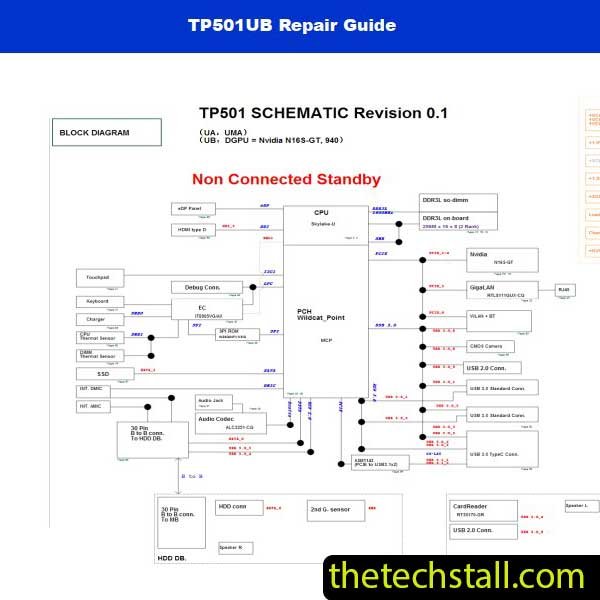 ASUS TP501UB/TP501UQ/TP501UA/TP501UQK I5-7200U 940MX-V2G Schematic Diagram