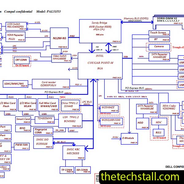 Dell Latitude E6420 LA-6592P Rev 1.0 Schematic Diagram