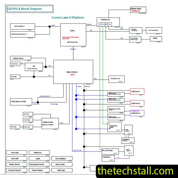 ASUS ROG GX701LXS GX701LX Rev 1.3 Schematic Diagram