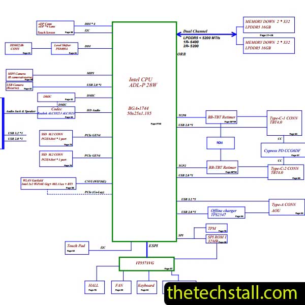 Acer Swift 5 SF514-56T HuaQin NB2630 R0.4 Schematic Diagram