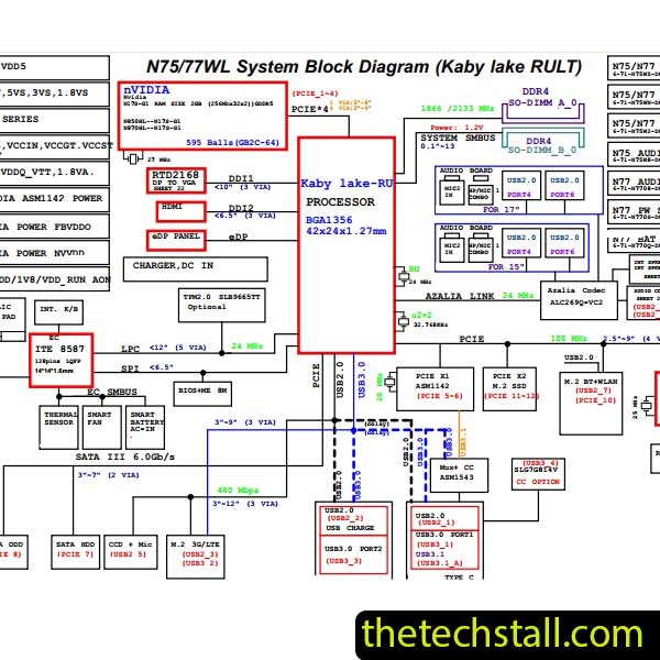 Clevo N750WL N751WL N770WL N75 77WL 6-71-N75W0-DL2 Schematic Diagram