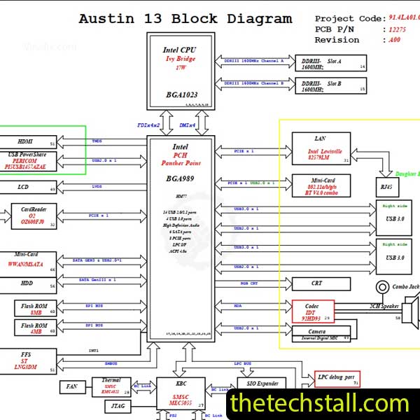 Dell Latitude 3330 AUSTIN13 CHIEFRIVER 12275-1 Schematic Diagram