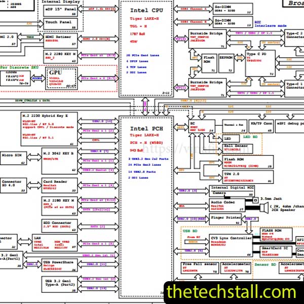 Dell Latitude 5521 BROADMOOR 15 N18S-G5 203005-1 Schematic Diagram