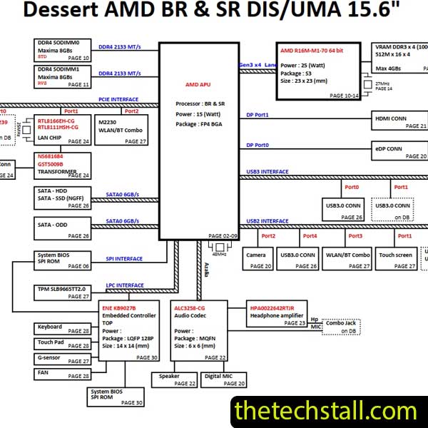 HP Pavilion 15-AW G54A DAG54AMB6D0 Schematic Diagram