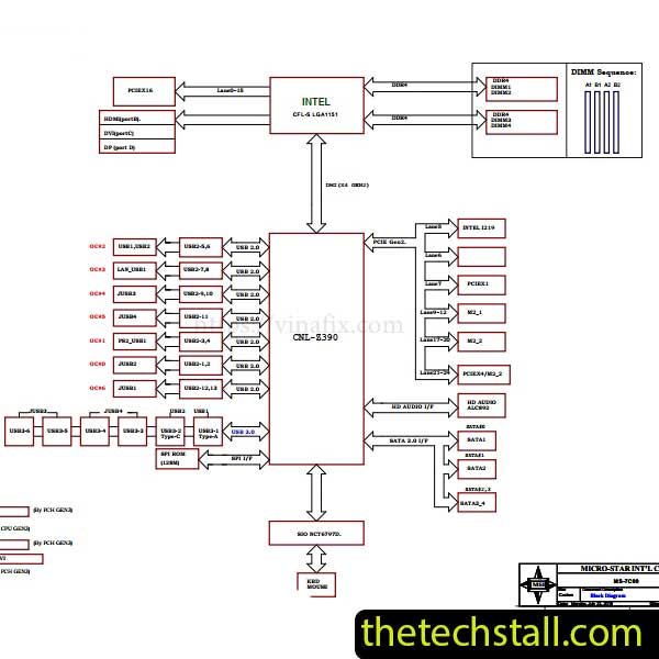 MSI MAG Z390M MORTAR MS-7C00 Schematic Diagram