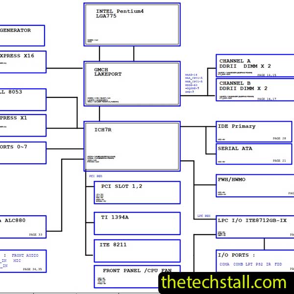 Gigabyte GA-8I945P-G-RH Rev1.0 Schematic Diagram