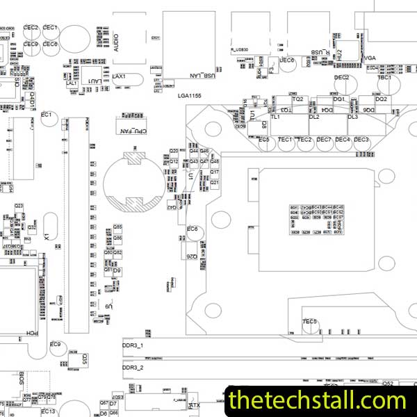 Gigabyte GA-B75M-D2V Rev 1.0 BoardView File