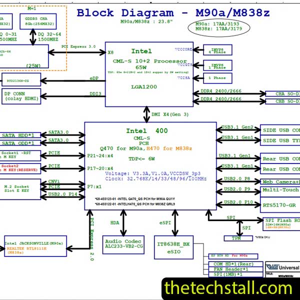 Lenovo M90a M838z IQ470SV Rev1.0 Schematic Diagram