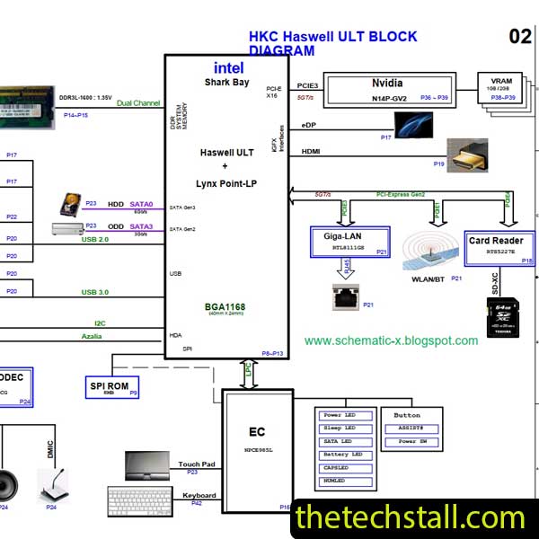 Sony SVF153 DAHKDAMB6A0 Rev1A Schematic Diagram