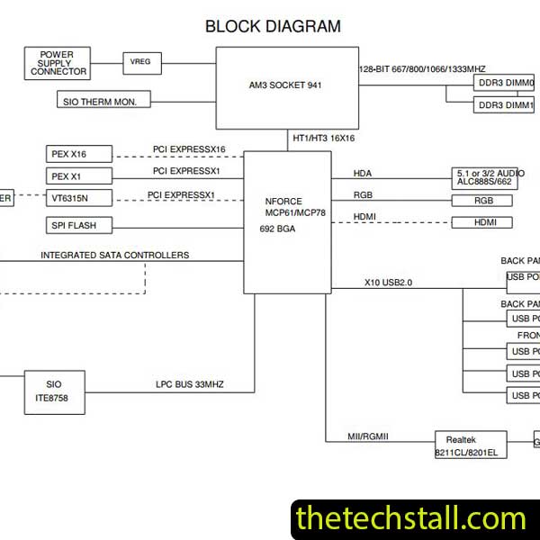 Acer Aspire x1400 09178-1A Schematic Diagram