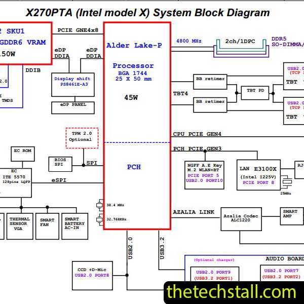 Clevo X270PTA 6-71-X2700-D02 Schematic Diagram