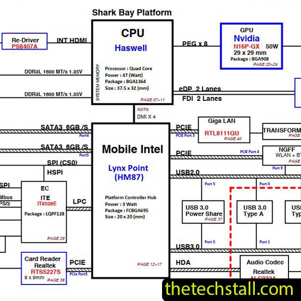 Dell Inspiron 7557 AM9 DAAM9MB8D0 Schematic Diagram