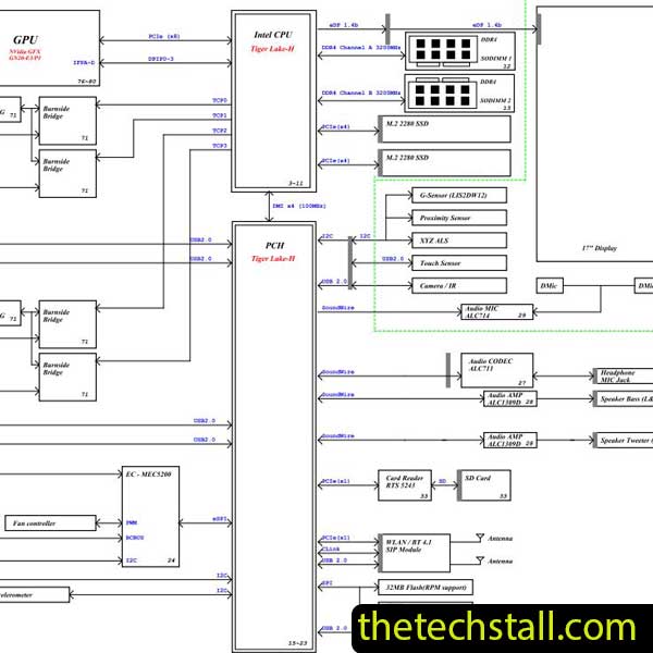 Dell Precision 5760 Stradale TGL-H 19873 Schematic Diagram