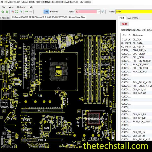 ASRock B360M PERFOMANCE 70-MXB770-A01 BoardView File