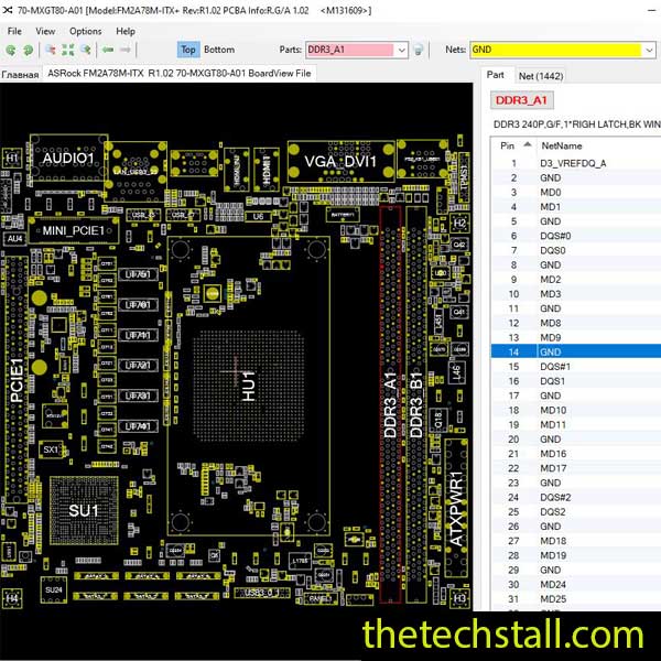 ASRock FM2A78M-ITX 70-MXGT80-A01 BoardView File