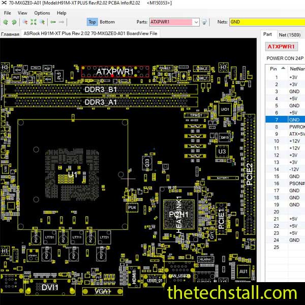 ASRock H91M-XT Plus 70-MXGZE0-A01 BoardView File