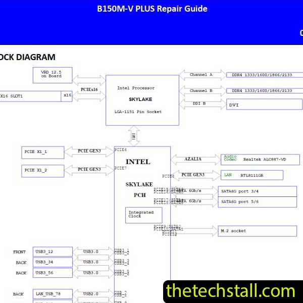 ASUS B150M-V PLUS Schematic Diagram