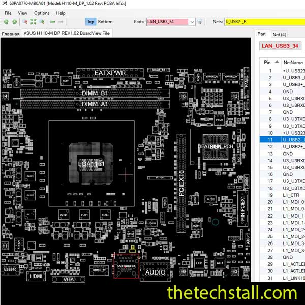 ASUS H110-M DP BoardView File