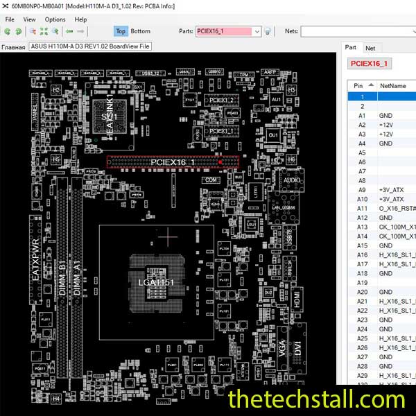ASUS H110M-A D3 BoardView File