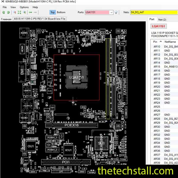 ASUS H110M-C-PS BoardView File