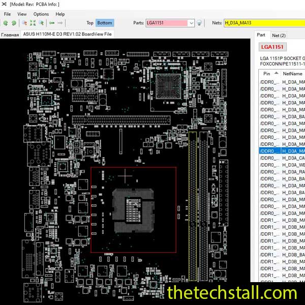 ASUS H110M-E D3 BoardView File