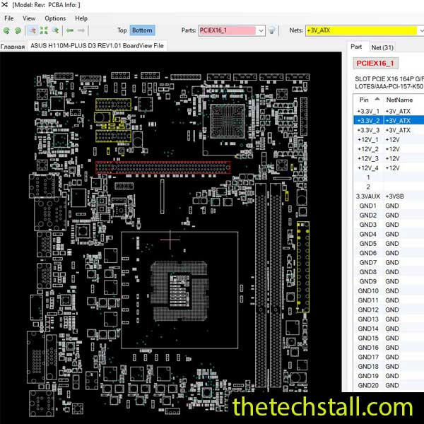 ASUS H110M-PLUS D3 BoardView File