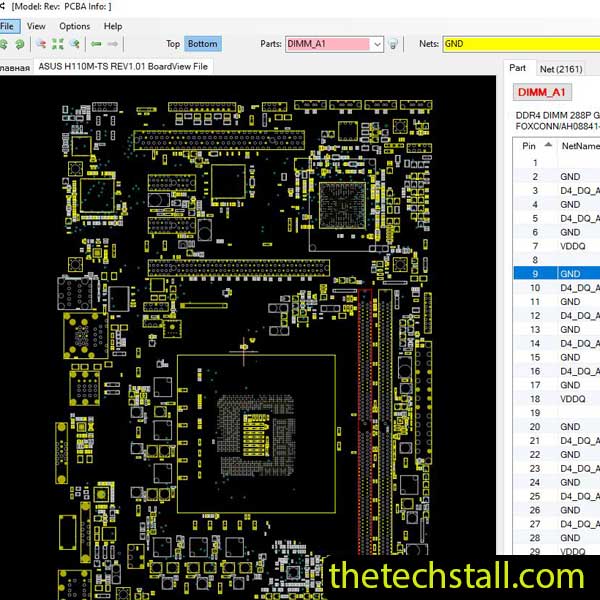 ASUS H110M-TS BoardView File