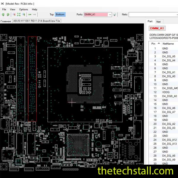 ASUS H110S1 BoardView File