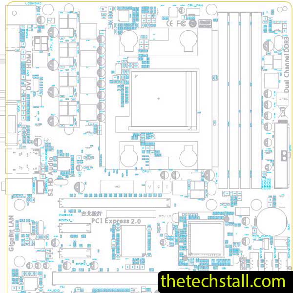 Biostar AA55MX-Q7 EA55A-M1S BoardView File