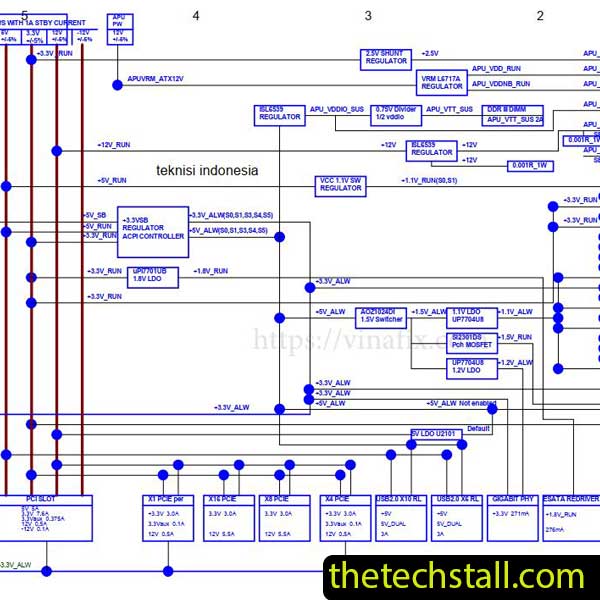 Biostar AA55MX-Q7 EA55A-M1S Schematic Diagram