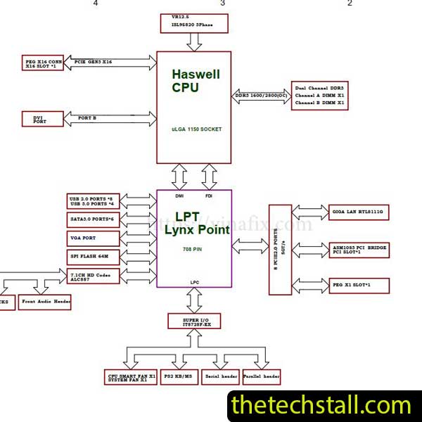 Biostar B85A-HF EB85A-AHS Schematic Diagram