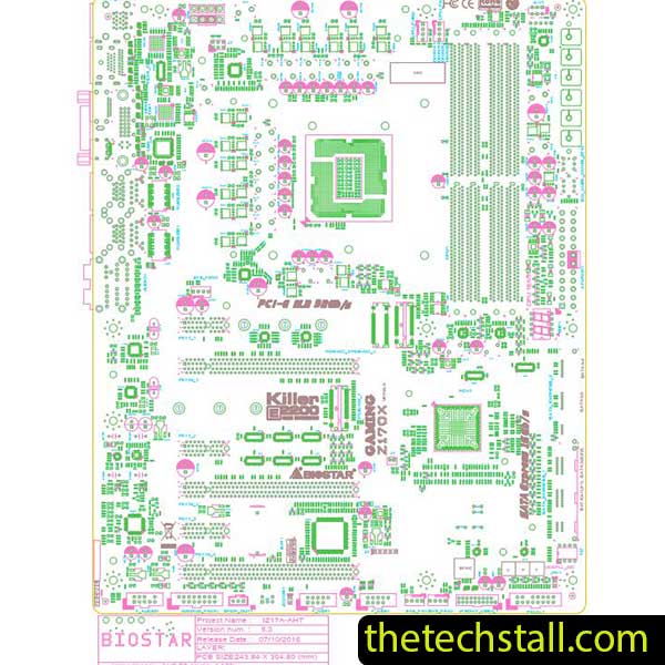 Biostar GAMING Z170X IZ17A-AHT BoardView File