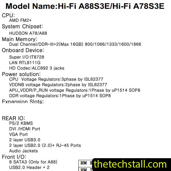 Biostar HIFI A88S3E-Hi-Fi A78S3E AA88B-M2S/AA78B-M2S Schematic Diagram