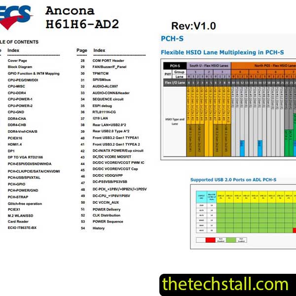 ECS H61H6-AD2 Schematic Diagram