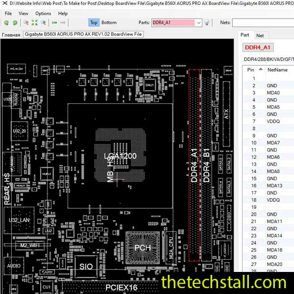 Gigabyte B560I AORUS PRO AX BoardView File
