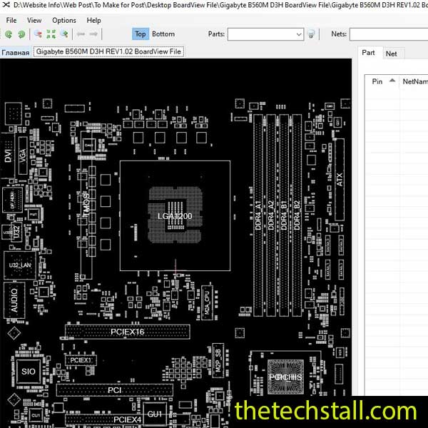 Gigabyte B560M D3H BoardView File