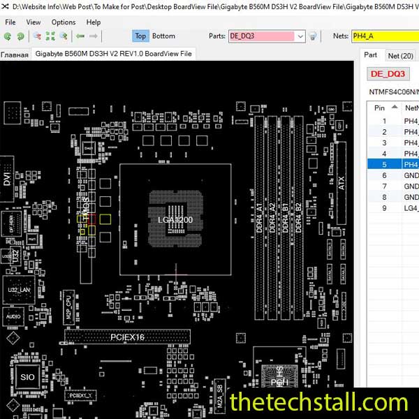 Gigabyte B560M DS3H V2 BoardView File