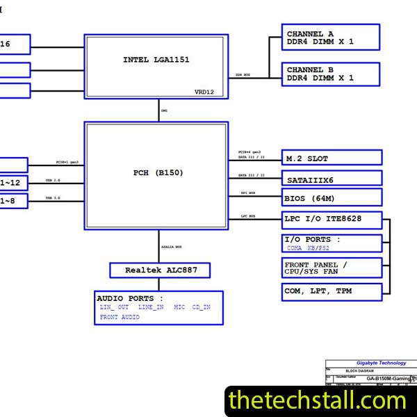 Gigabyte GA-B150M-GAMING PIO Schematic Diagram