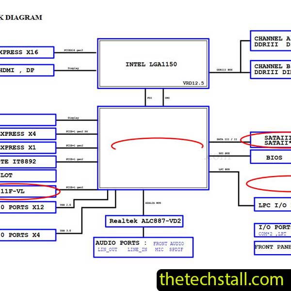 Gigabyte GA-B85M-D3PH PH Schematic Diagram
