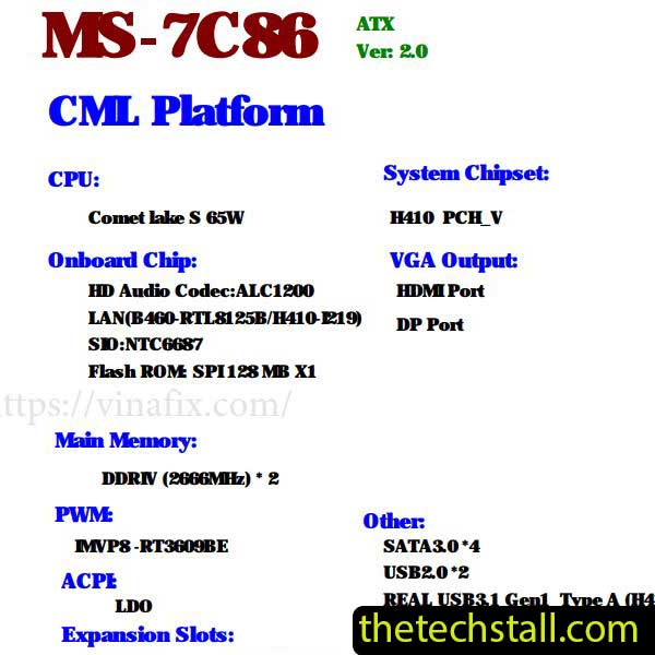 MSI MPG B460I GAMING EDGE WIFI MS-7C86 Schematic Diagram