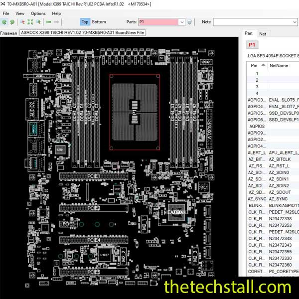 ASROCK X399 TAICHI 70-MXB5R0-A01 BoardView File
