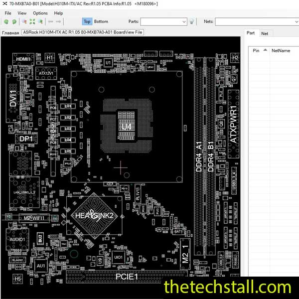 ASRock H310M-ITX AC 80-MXB7A0-A01 BoardView File