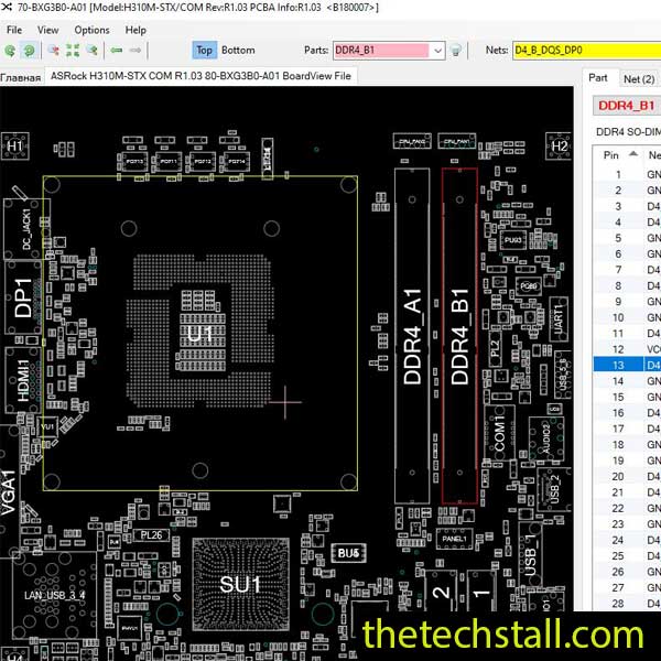 ASRock H310M-STX COM 80-BXG3B0-A01 BoardView File