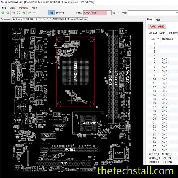 ASRock N68-GS4 FX R2 70-MXB0W0-A01 BoardView File